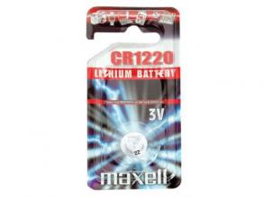 Maxell: Alkalische Lithium-Knopfzelle CR1220 in einer Blisterpackung zu 1