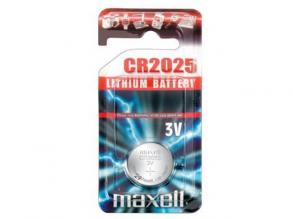 Maxell: Alkalische Lithium-Knopfzelle CR2025 in einer Blisterpackung von 1