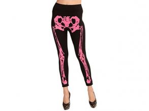 NEON PINKE SKELETTLEGGINGS - 75 DEN