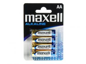 Maxell: Alkaline Bleistiftbatterie 1,5V AA LR6 4 Stück in Blisterpackung