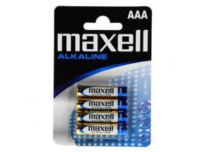 Maxell: Alkalische dünne Zelle 1,5V AAA LR03 4 Stück in Blisterpackung