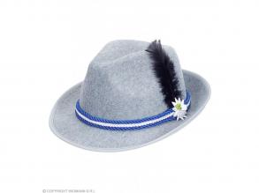 Felt BAVARIAN FEDORA WITH EDELWEISS & FEATHER