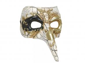 VENEZIANISCHE MASKE DELUXE MIT LANGER NASE