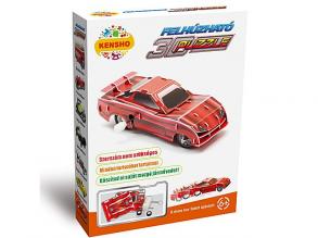 Rotes Rennauto 3D-Puzzle hochziehen