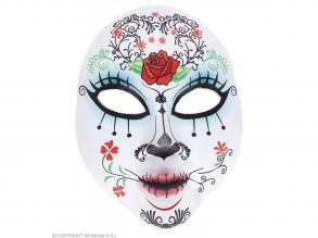 MASKE DIA DE LOS MUERTOS HALB GESICHT AUS STOFF