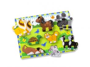 Haustiere Dickes hölzernes Form-Puzzle mit 8 Teilen - Melissa & Doug