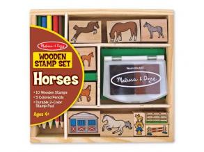 Pferde Holzdrucker-Set - Melissa & Doug