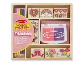 Freundschaft Holzdruckset mit Bleistiften - Melissa & Doug