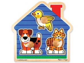 Haustiere Holzpuzzle mit Griffen - Melissa & Doug