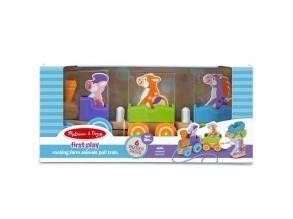 Nachziehbarer Holzzug mit Bauernhoftieren - Melissa & Doug