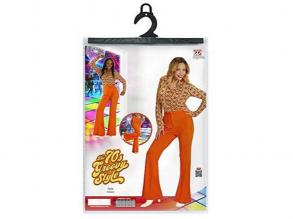 GROOVY 70'S DAMENHOSE - ORANGE KOSTÜM FÜR DAMEN