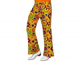 70er JAHRE HERRENHOSE yellow circles KOSTÜM FÜR HERREN