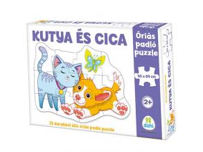 Hund und Katze Riesenbodenpuzzle 12tlg.