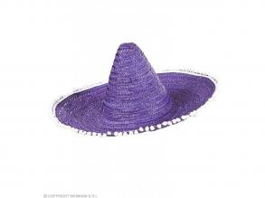 BLAU/LILA SOMBRERO MIT POM POM