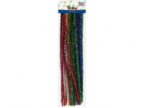 Metallische Chenille mit Draht in 5 Farben 30cm 20Stk