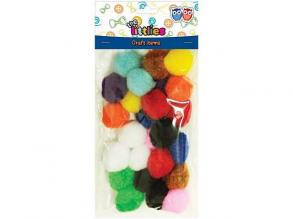 Buntes Pompon-Set 25mm 25Stück