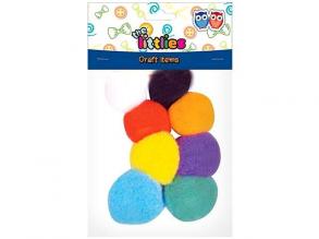 Buntes Pompon-Set 45mm 8Stück