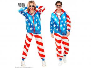 U.S.A. PARTY FASHION TRAININGSANZUG UNISEX KOSTÜM FÜR ERWACHSENE