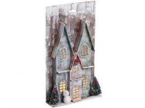 Stop & Look: Weihnachtspapierhaus mit Licht 17x5x30cm