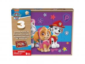 Paw Patrol: 3-teiliges Holzpuzzlespiel mit 24 Puzzleteilen - Spin Master