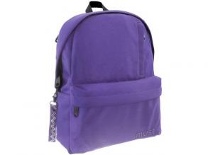 Muss: Lila vier Fächer abgerundet Schultasche, Rucksack 32x17x42cm