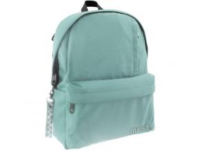 Muss: Hellgrüner vierfach gerundeter Schulranzen, Rucksack 32x17x42cm