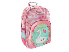 Must Swan abgerundeter Schulranzen mit drei Fächern, Rucksack 33x16x45cm