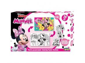 Minnie Mouse farbenfrohes 24-teiliges Puzzle mit 3 farbenfrohen Bildern