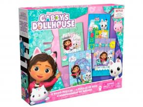 Gabi's Dollhouse: 4-teiliges Holzpuzzle mit 12-16-20-24 Puzzleteilen - Spin Master