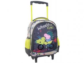 Peppa pig Wheels on fire rollbarer Baby-Rucksack 27x10x31cm