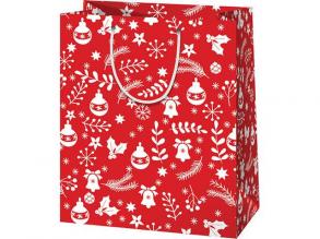 Rote und weiße Weihnachten große Größe Geschenk Tasche 27x14x33cm