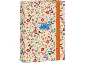 Ars Una: Flower Power Blumenmuster Notizbuch A/4