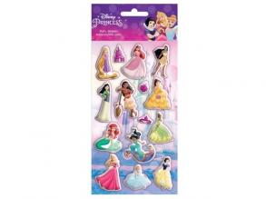 Disney Prinzessinnen 3D puffy Aufkleber Set 10x22cm Bogen