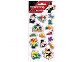 Monopoly 3D pufi Aufkleber Set 10x22cm auf Bogen