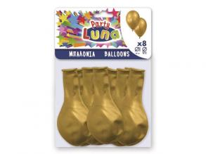 Goldene Party Ballon Set 8Stück