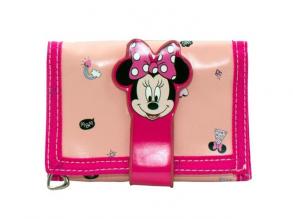 Minnie Mouse Pfirsich-Rosa Öffnung Brieftasche 13x8x26cm