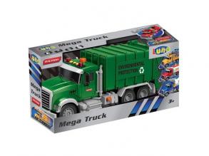 Mega Truck: Selektiver Müllwagen mit Licht und Sound 40x14x21cm