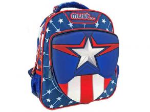 Captain America 3D Muster Rucksack 27x10x31cm