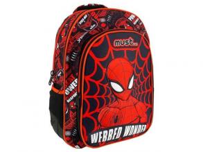 Muss: Spiderman dunkelblau-roter Schulranzen, Rucksack 32x18x43cm