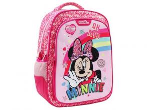 Muss: Minnie Mouse rosa Pailletten Schulranzen, Rucksack 32x18x43cm