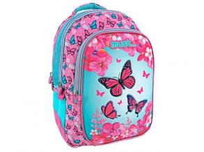 Muss... Schmetterling drei Fach abgerundet Schulranzen, Rucksack 32x18x43cm