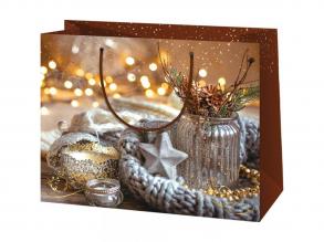 Weihnachten große exklusive Geschenktüte 27x14x33cm