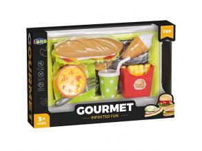 Gourmet-Sandwich-Bar-Menü mit Tablett