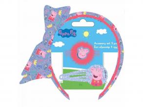 Luna: Peppa pig Haarschmuck mit Stirnband 3er Set