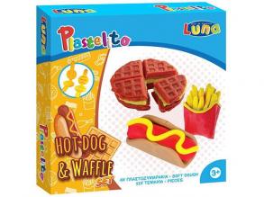 Plastelito Hot-Dog und Waffel mit Knetgummiformen