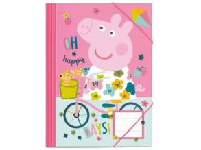 Peppa pig Radfahren Gummimappe 25x35cm