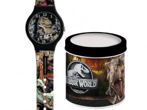 Jurassic World Analoguhr in Metall-Geschenkbox