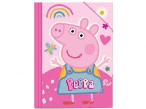 Peppa Schweinchen rosa Gummi-Mappe 25x35cm