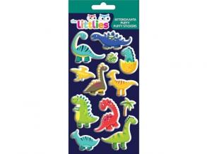 The Littlies: Dinosaurier 3D Puffy Sticker Set 10x22cm auf Blatt