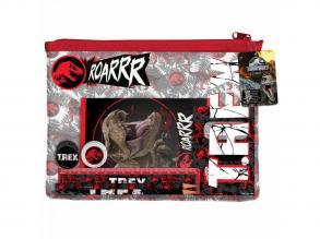 Luna: Jurassic World Dinosaurier-Briefpapier-Set in PVC-Tasche